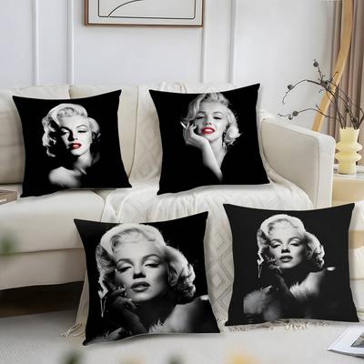 Angel Singer M-Marilyns Pillow Case Short Plush Print Cushion Cover Square Throw Pillow Covers Sofa Home Decor