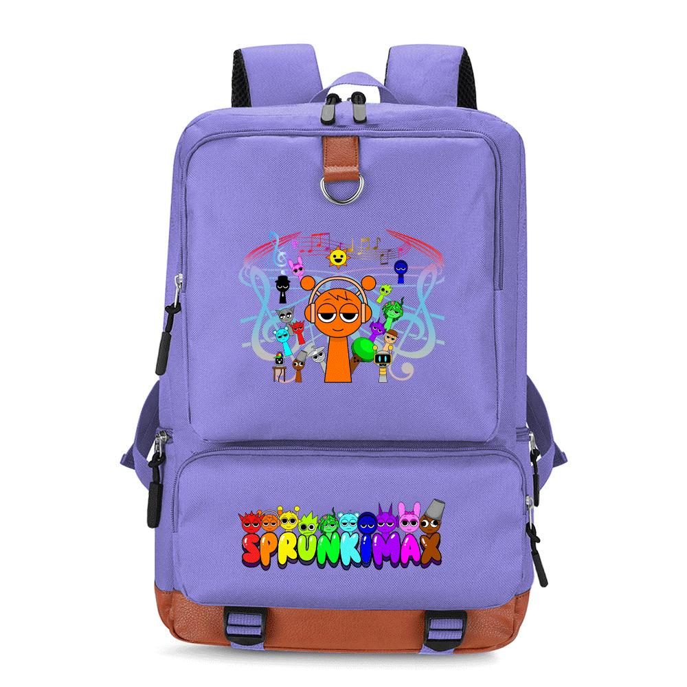 Srunki Backpack Multifunctional Large Capacity Business Backpack Lightweight Burden Reduction Primary and Secondary School Student Bag