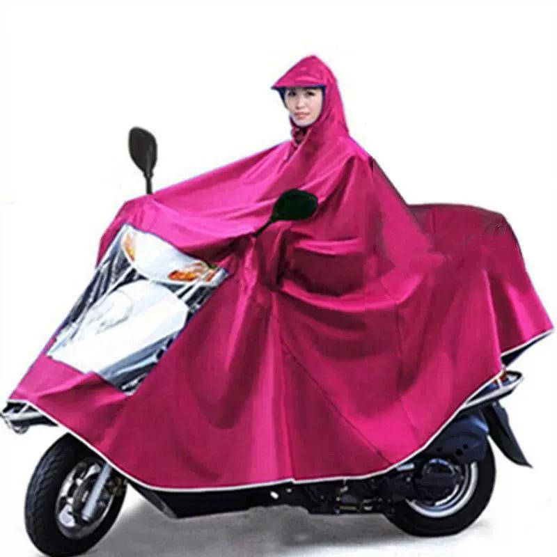 New Model Raincoat for Two-Person Electric Scooter/Motorcycle, Adult Riding Poncho for Single Rider, Enlarged and Thickened