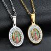European and American Palace Retro Style Oval Zircon Pendant Necklace High-end Women's Simple Pendant