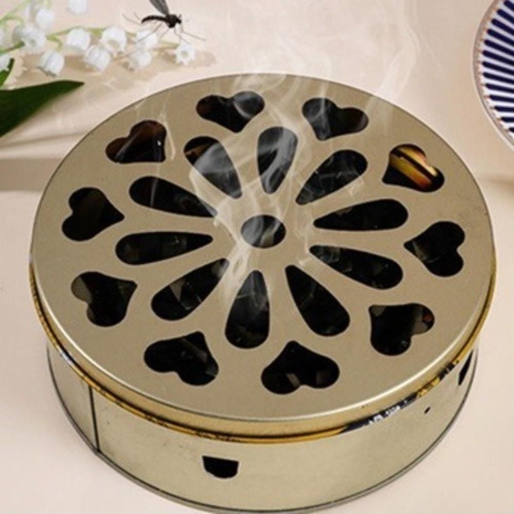 Hollow Out Incense Burner Box with Handle Lid Mosquito Incense Box Sandalwood Box  Home Decorative