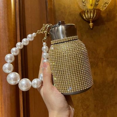 Gobelet isotherme de 300 ml avec strass, anti-fuite, en acier inoxydable 304, résistant à la chaleur, pour le bureau