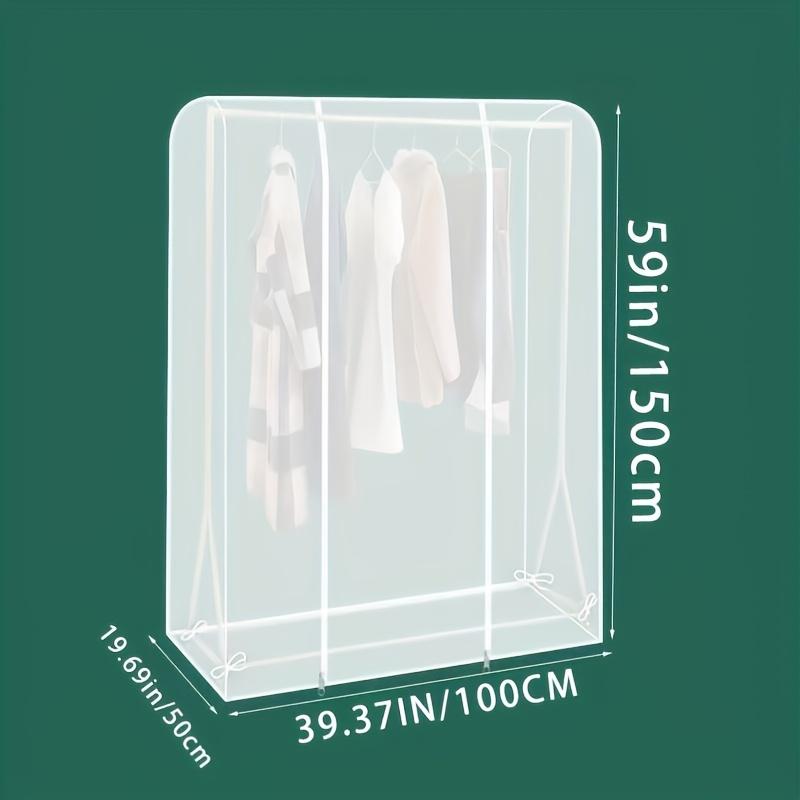 Home Floor Clothes Hanger, Dust Cover, Hanging Down Jacket, Storage Coat Cover, Suit Cover, Clothes Hanging Pocket