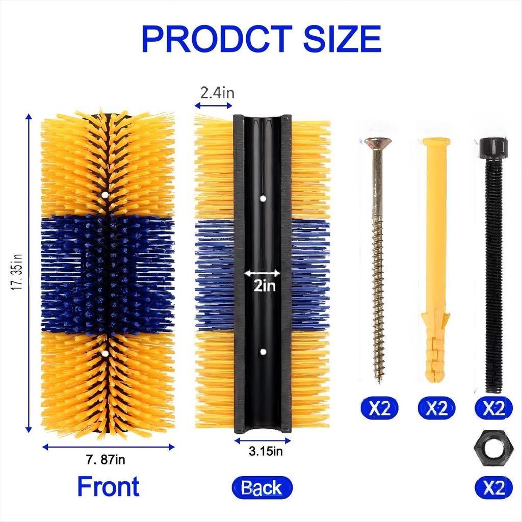 Cow and Horse Livestock Massage & Cleaning Brush