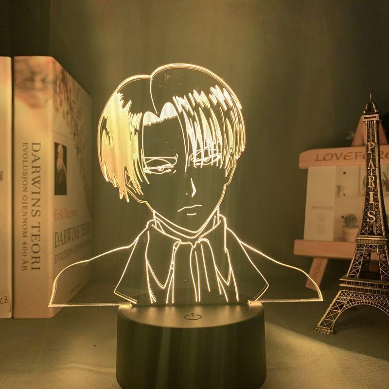 Attack On Titan Levi Mikasa Eren USB 7 Colors LED Night Light