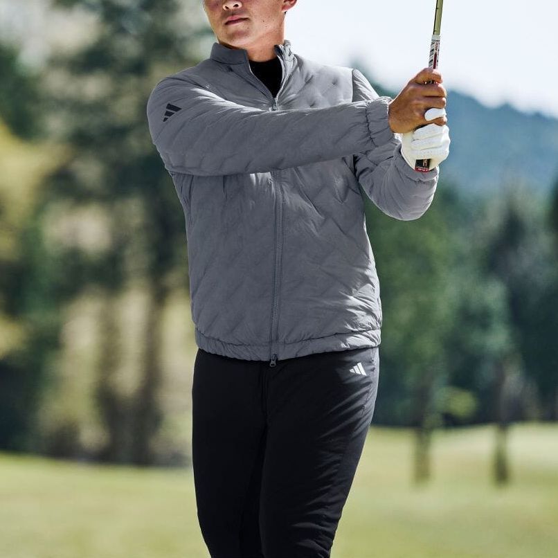 Adidas 670 Plain Full Zip Collarless Down Jacket Men Jacket Gray HZ6104