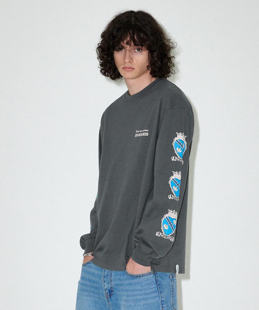 MAHAGRID Heart Logo Ls Tee Charcoal(Mg2Efmt566A)