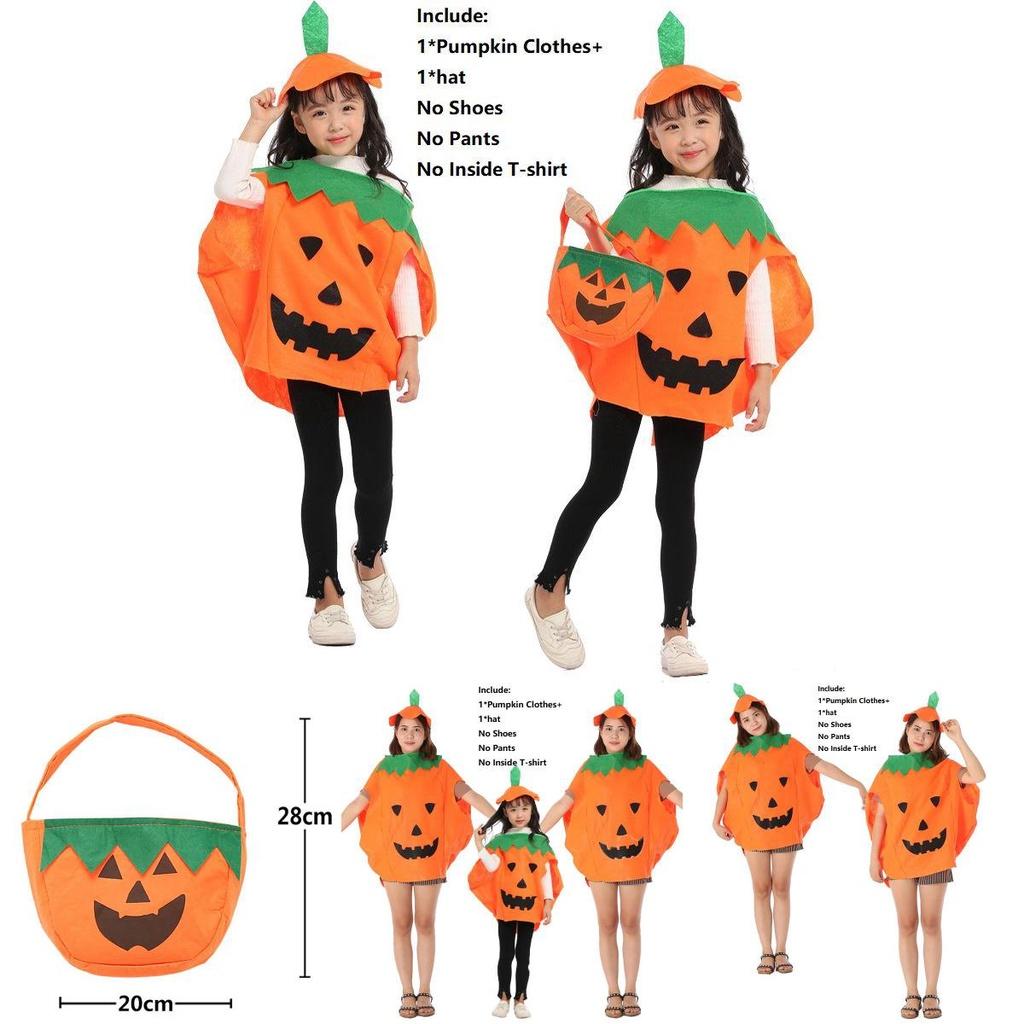Charmantes Halloween-Kostüm für Eltern-Kind Kürbis Cosplay Outfit