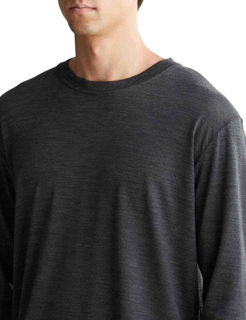 Icebreaker U EYELET LS TEE Jet Heather Medium COOL-LITE