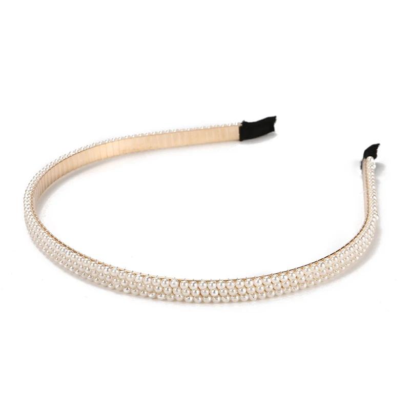Neues Perlen-Haarband Damenmode Einfaches Rutschfestes Stirnband Elastisches Make-up Waschgesicht Reif Haarband Mädchen Haarschmuck