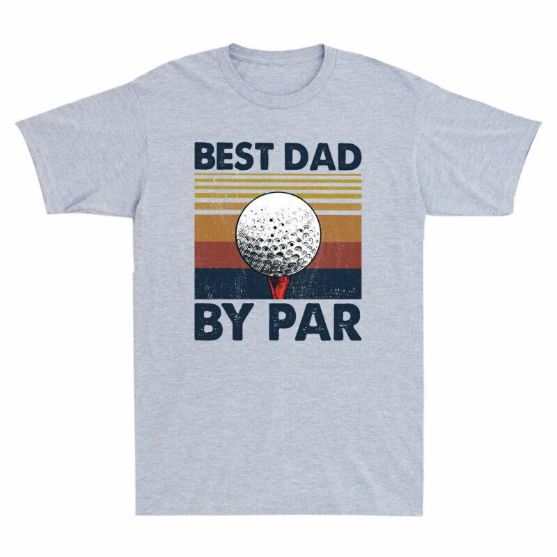 Best Dad By Par Vintage Men s T-Shirt Funny Fathers Day Golf Tee Gift for Golfer Unisex T-Shirt XXXXL