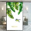 Static Cling Privacy Windows Film Decorative Green Plants Leaves Stained Glass Window Stickers  Frosted Window Cling Tint