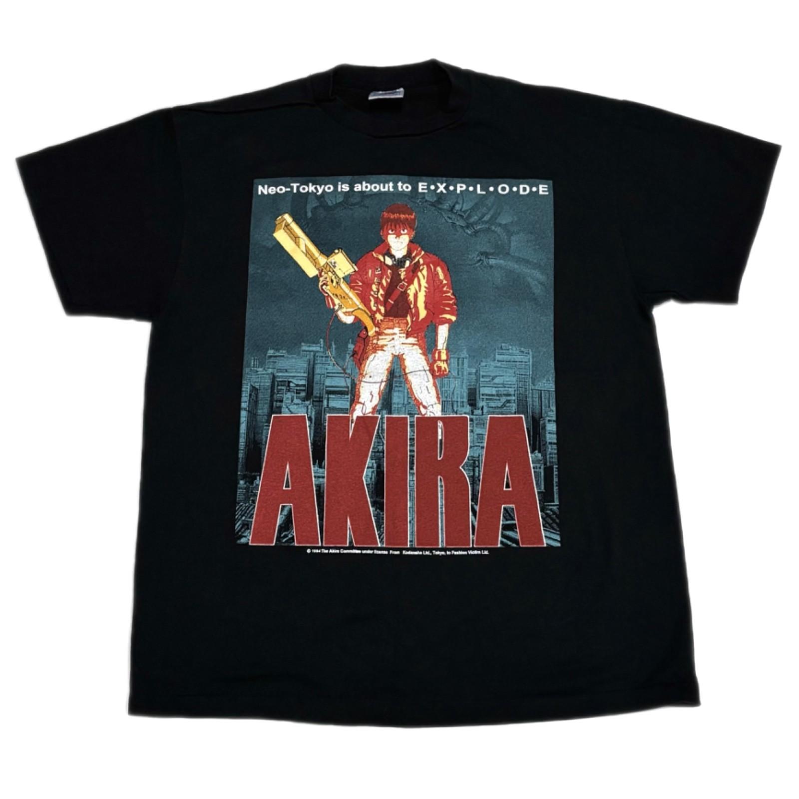 Vintage AKIRA 1988 Anime 80s Cartoon XL RARE Black Single Stitch Shirt REPRINT Unisex T-Shirt XXXXL