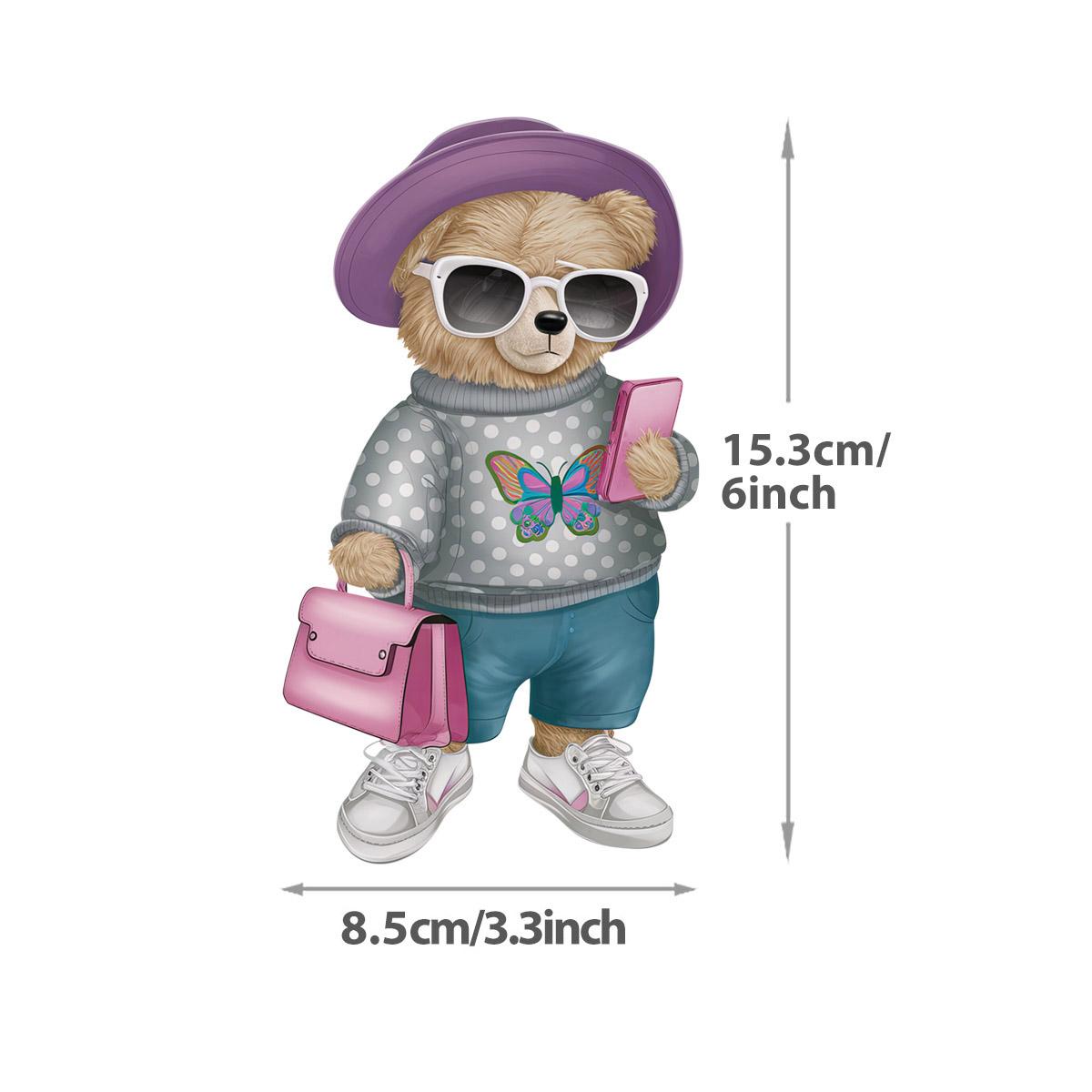 

Средний медведь Термонаклейки Переводные виниловые термопрессы A-Level Моющиеся толстовки своими руками Топы Нашивки для детей Одежда