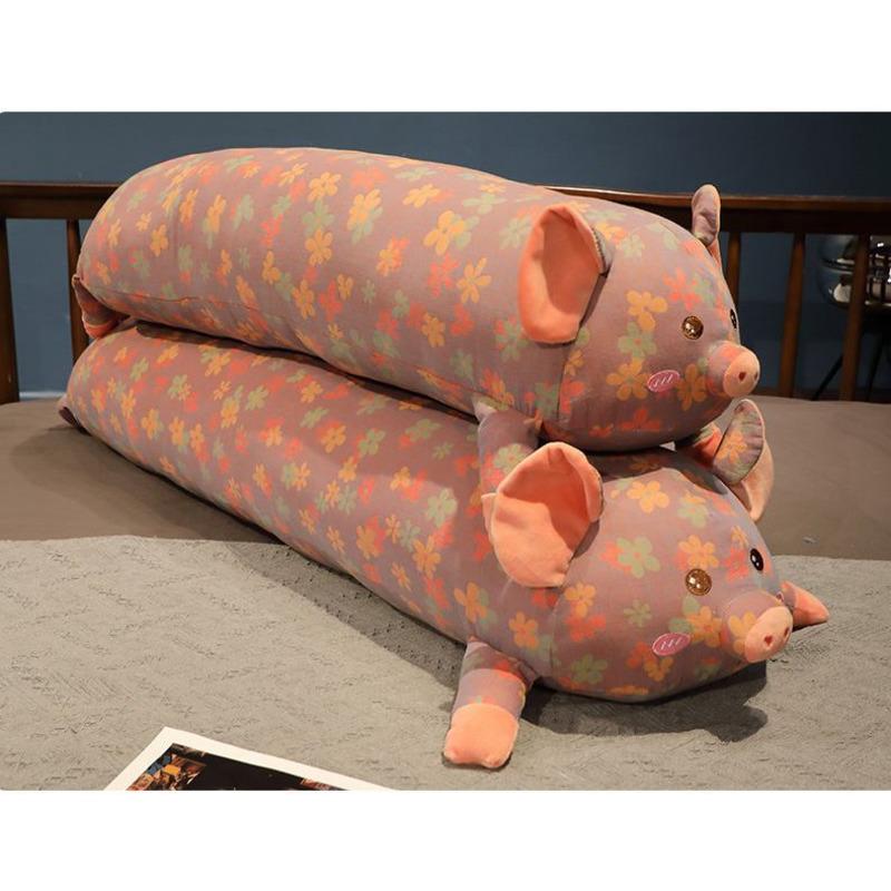 Cute Pig Cartoon Three-layer Yarn Toys Stuffed Soft Sleeping Long Pillow Nice Bed Pillow Cushion Kids Birthday Gift 90-150cm