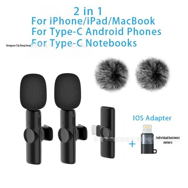 Wireless Lavalier Microphone K11: Portable Noise-Reducing Mic for Mobile & Live Streaming