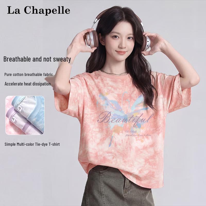 La Chapelle Women s Dopamine Tie-Dye Cotton T-shirt L