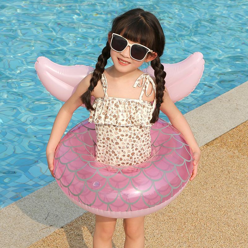 Inflatable Toys Mermaid Tail Children Swimming Ring Summer Outdoor Pool Beach Water Park Inflatable Swimming Floating Seat