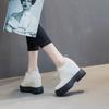 Fashion 11CM Platform Wedge Hidden Heel Women Casual Shoes Chunky Sneakers Microfiber Leather Female Shoes Spring Autumn