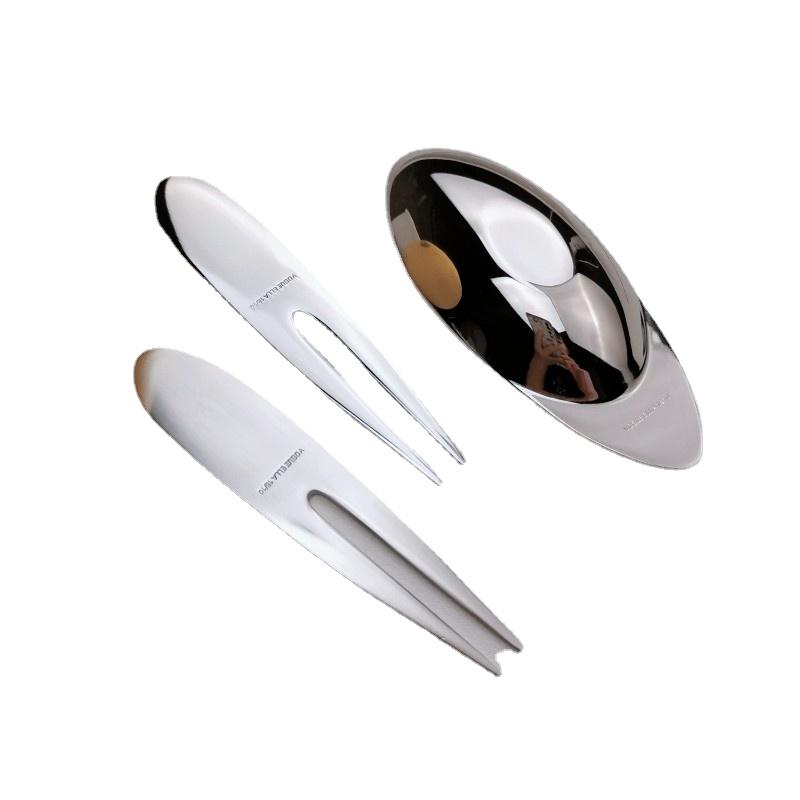 Forchette da dessert per frutta in acciaio inossidabile, stile europeo, stoviglie per la casa, forchetta per mooncake 304, ciotola per salse creative da cucina