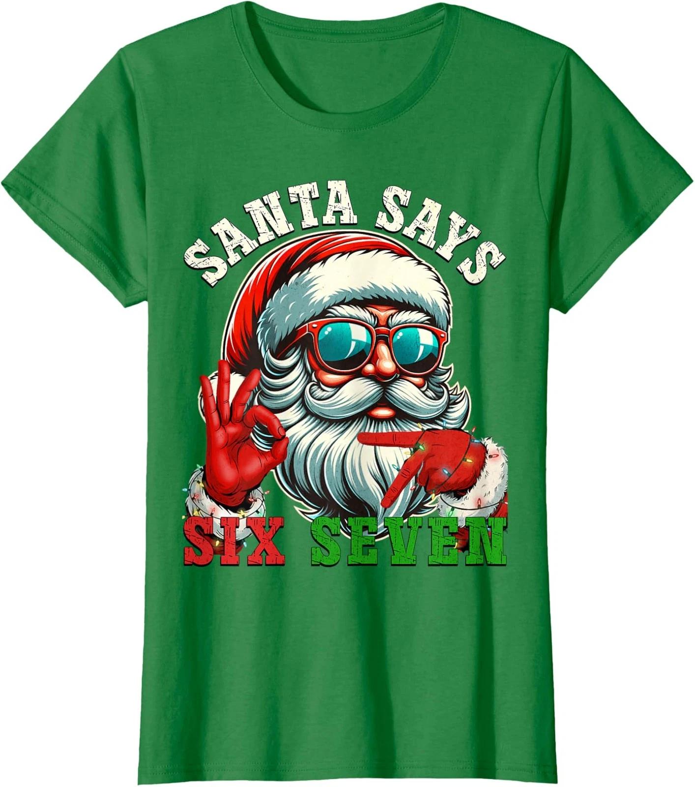 

41 Christmas Santa 4 1 Forty One Happy Holidays Gen Z Ladies Crewneck T-Shirt M