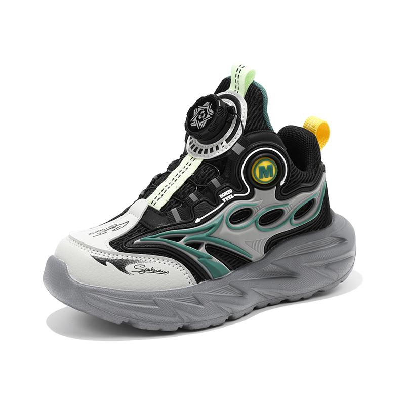 

Autumn Kids Breathable Sport Sneaker Fashion Durable Rubber Sole Boys Sneakers Quick Release Buckle Easy Wear Childrens Boy Shoe 38 зелёный