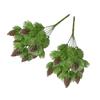 2 Bouquets Artificial Plant 7-pronged Easy To Care Plastic Fake Cedar Branches with Simulation Pine Cones for Home