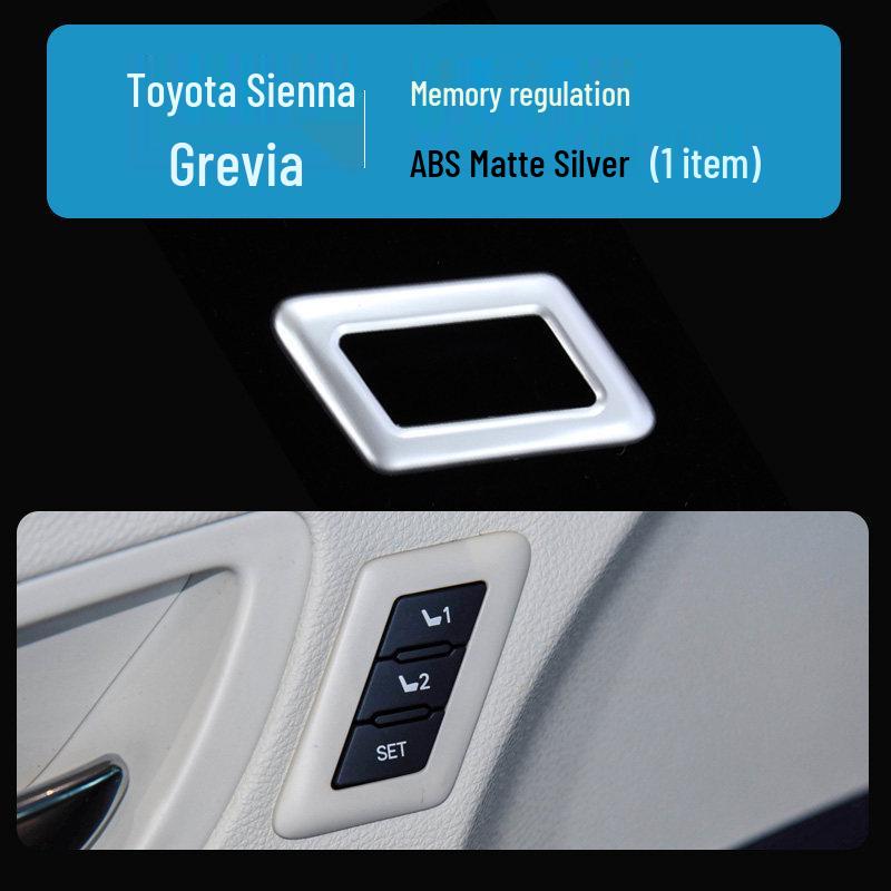 

Toyota Sienna Matte Silver Interior Trim Decorative Air Vent Stickers