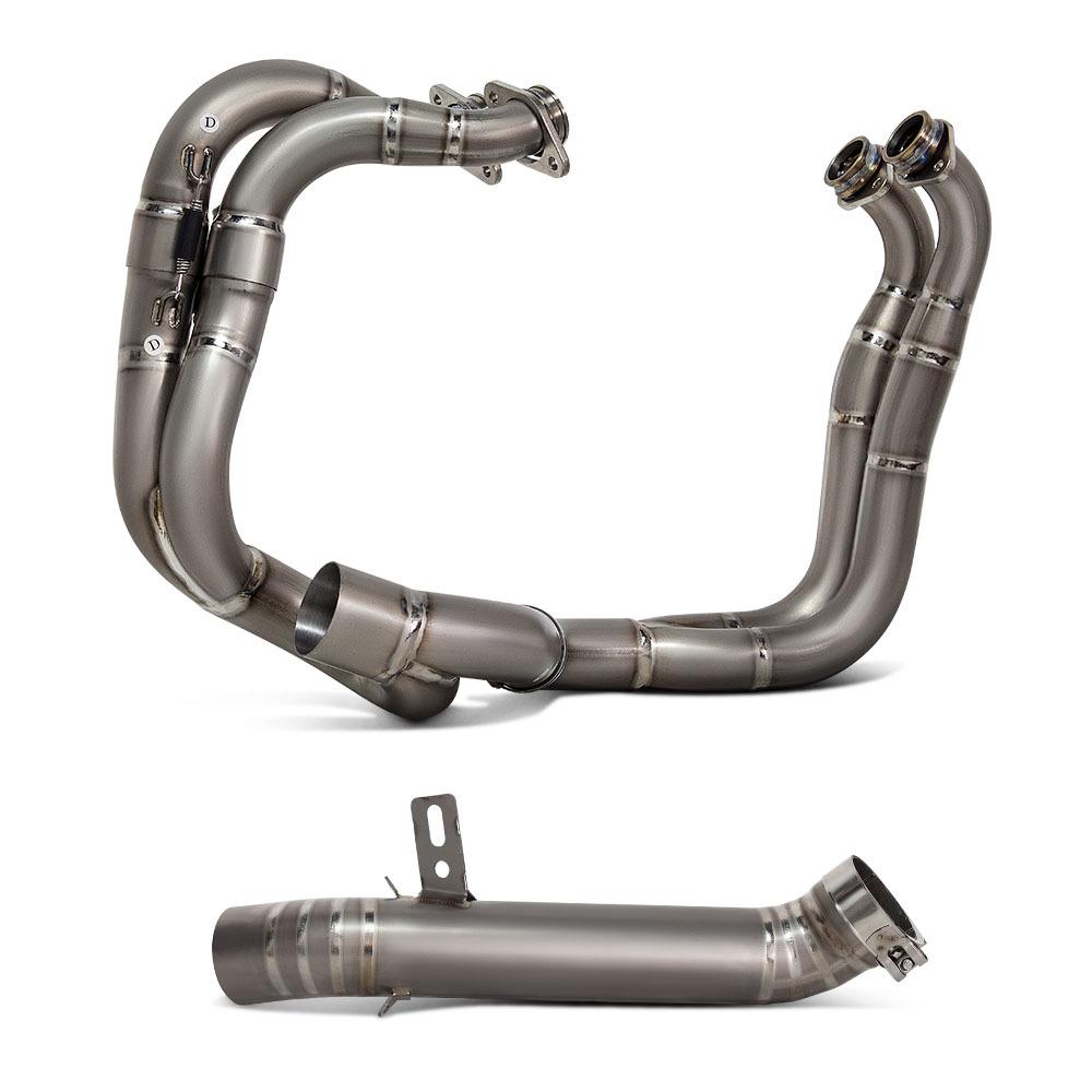 RSV4 Titanium Alloy Exhaust Front for Motorcycle (2009-2014) with SC Akrapovič Carbon Fiber Rear Canister