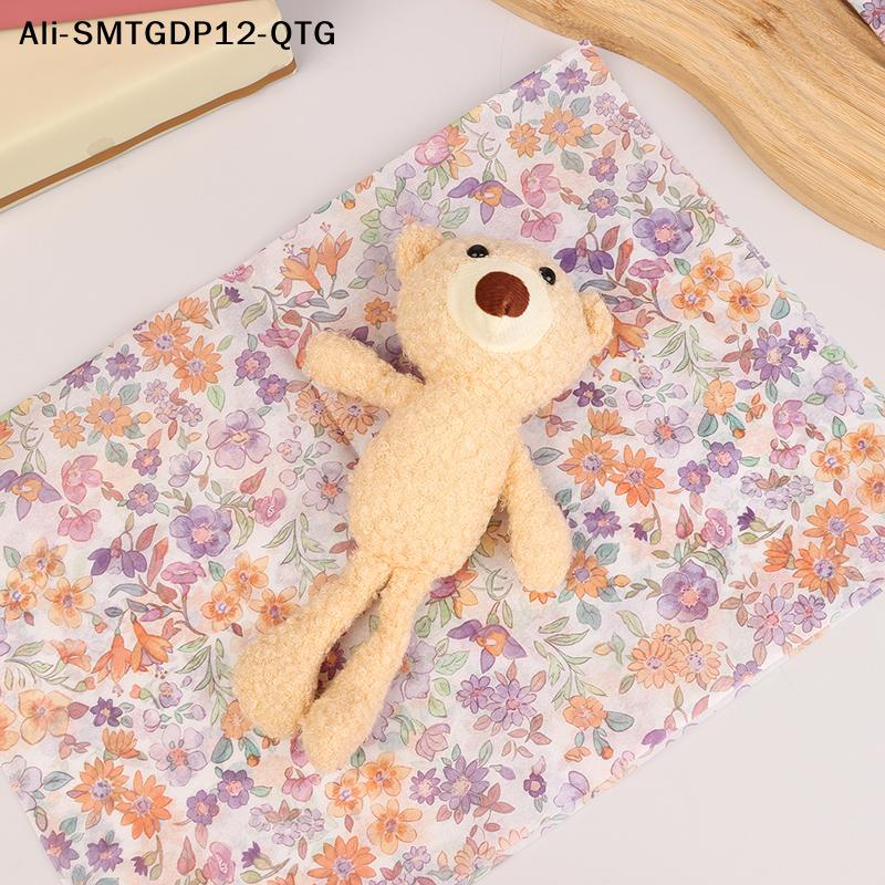 10pcs Purple Floral Paper Hand-Kneaded Paper Cotton Paper Bouquet Flower Wrapping Paper Cake Baking Gift Flower Wrapping Paper