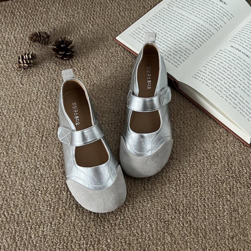 New summer platform heightening shoes leather Mary Jane shoes women's versatile casual breathable single shoes Velcro