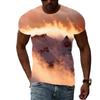 Letní Nové 3D Vzor Moře Mraků pánské tričko Módní Ležérní Potisk Trendová trička Osobnostní Pohledná grafická trička