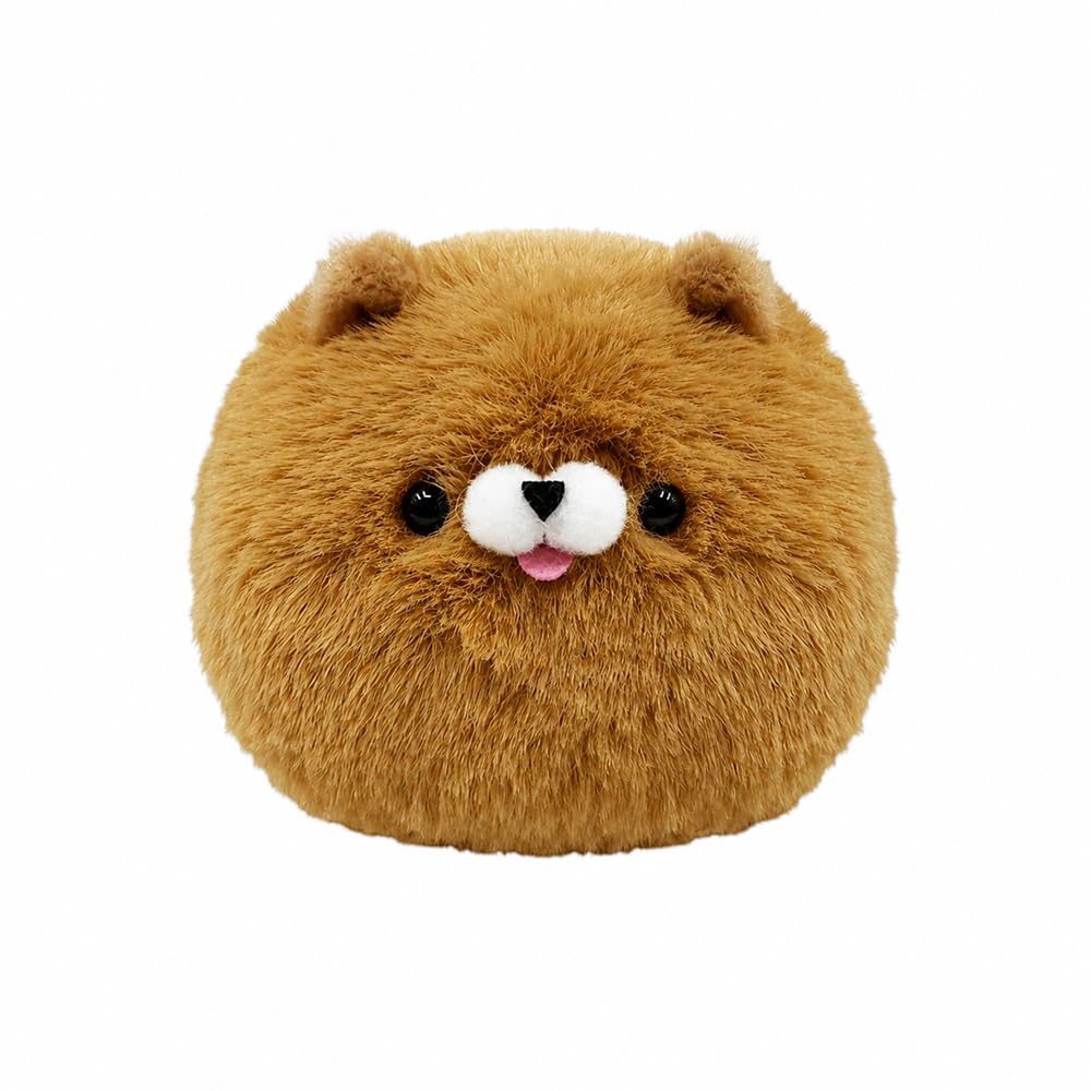 Soft and fluffy Pomeranian plush toy goods, 2 types in total, approximately 10.5cm (set of 2)