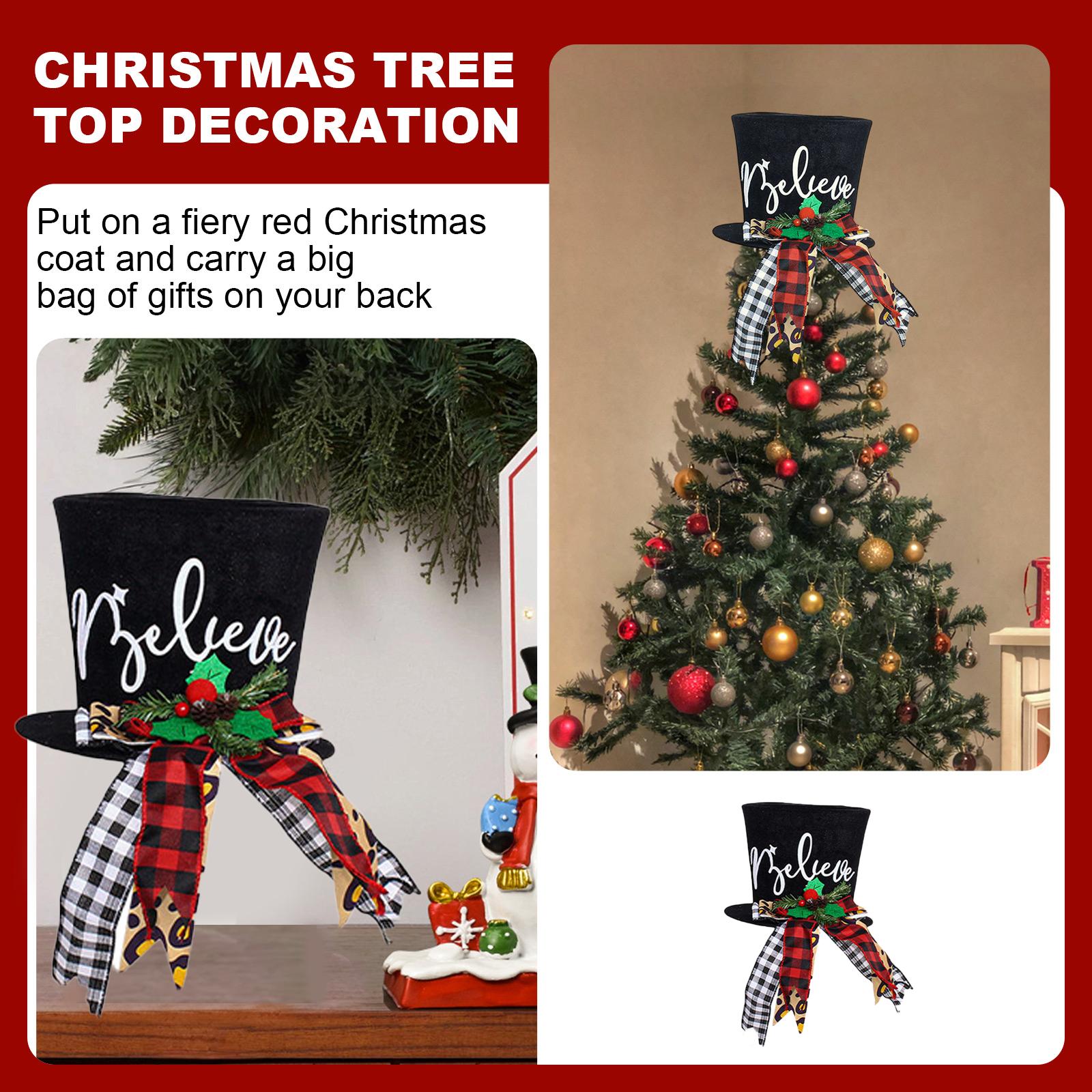 

Украшение на верхушку елки Щелкунчик Украшение-шляпа для елки Бант Цилиндр Украшение-цилиндр на верхушку елки One Size