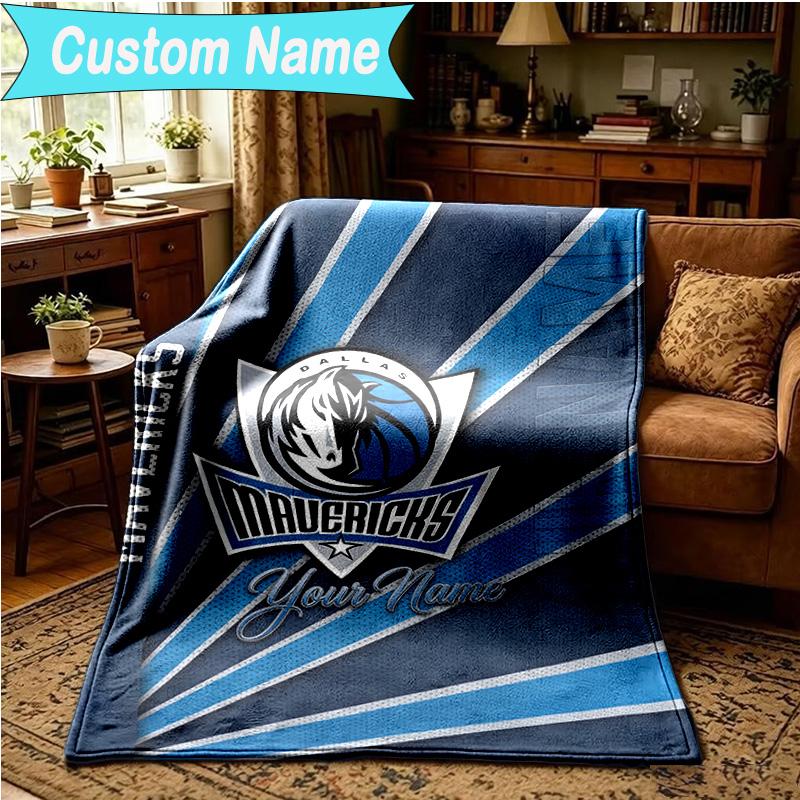 1PC Custom Name Blanket MAVERICKS LOGO Flannel blankets Patterns Throw Blanket All-Season Soft Gift for Couch, Bed, Camping, Birthday gifts