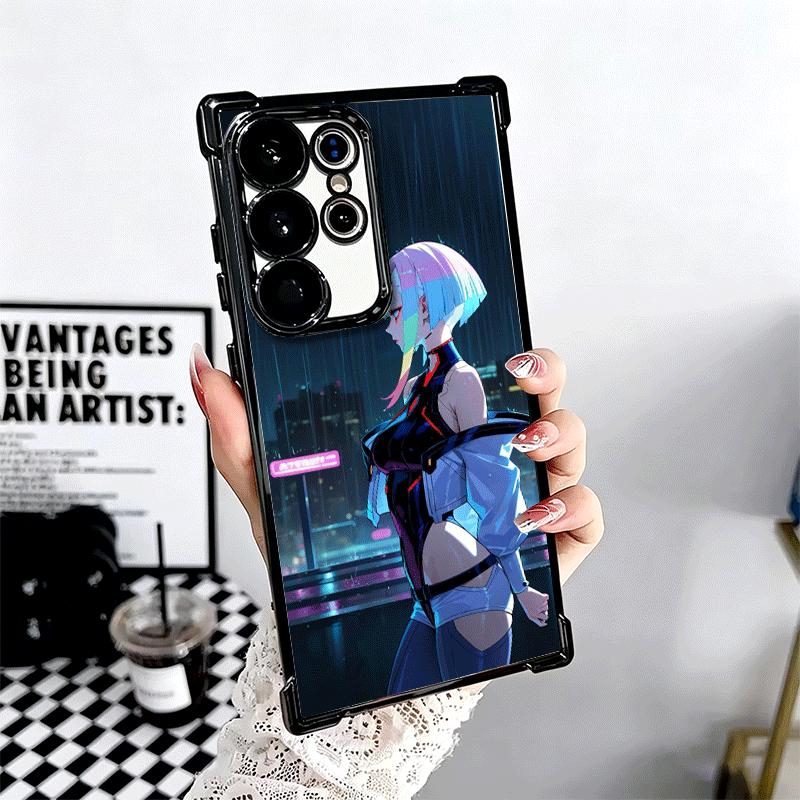 E-Edgerunners Anime Lucy Weiche Handyhülle Für Samsung Galaxy S26 Ultra S25 Edge S24 FE S23 Plus S22 S21 + S20 Galvanisiert Anti-Fall F