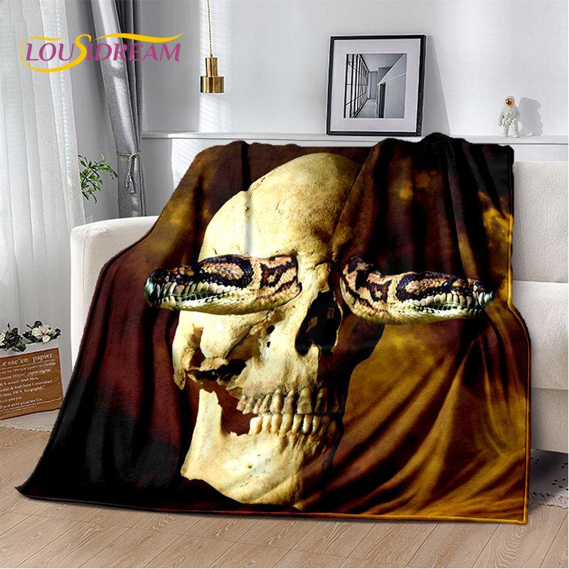 Gothic Horrible Snake Serpent Soft Plush Blanket,Flannel Blanket Throw Blanket for Living Room Bedroom Bed Sofa Picnic Cover Kid