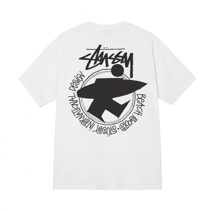 Grenzüberschreitende europäische und amerikanische Trendmarken, eine Vielzahl bedruckter Herren- und Damen-Kurzarm-T-Shirts, 220 Gramm lockere Streetwear-T-Shirts