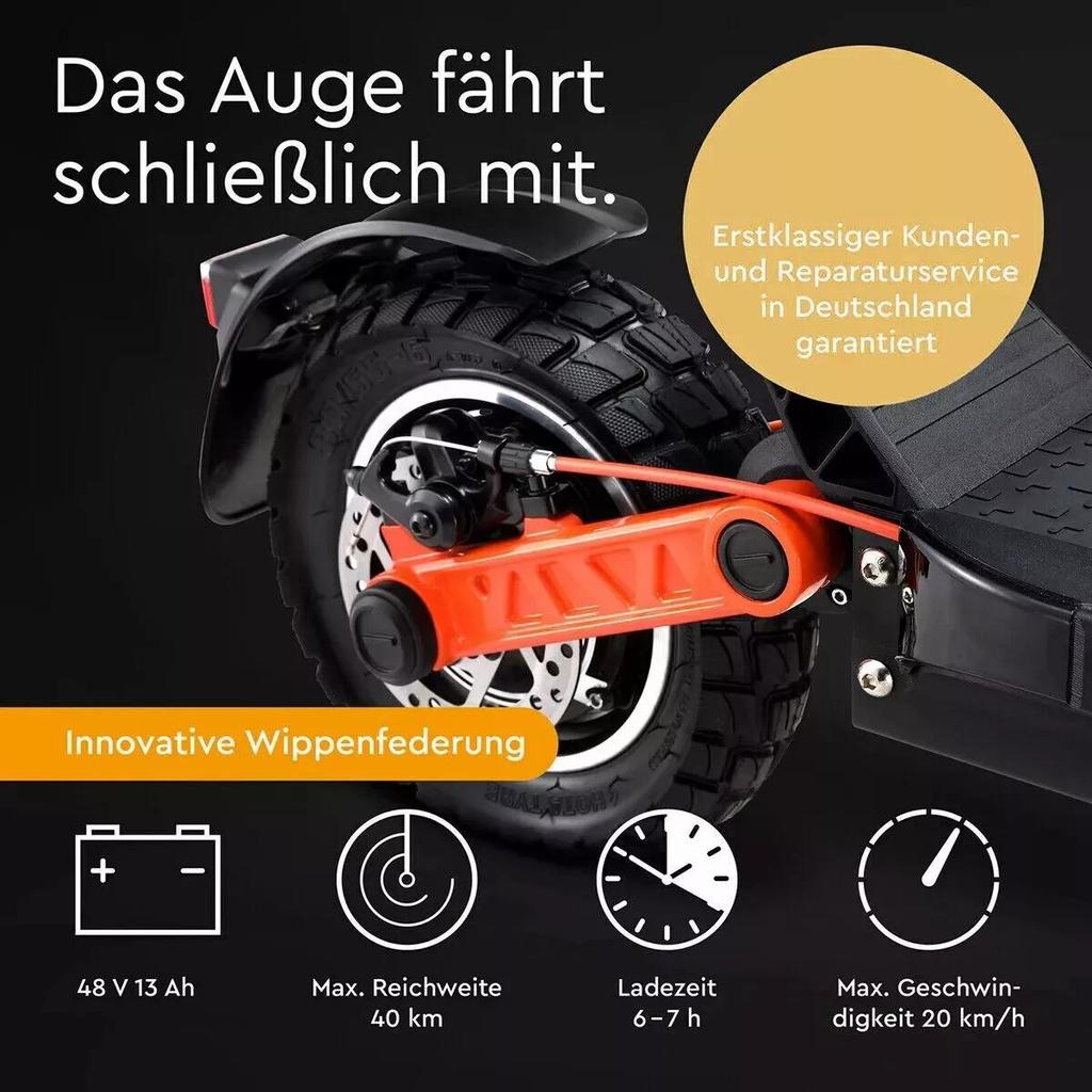 Elsparkcyklar som är lagliga på väg Joyor S5 ABE 500W Motor Topphastighet 20 km/h 48V 13AH Räckvidd 45 km Last 120 kg ABE-certifiering