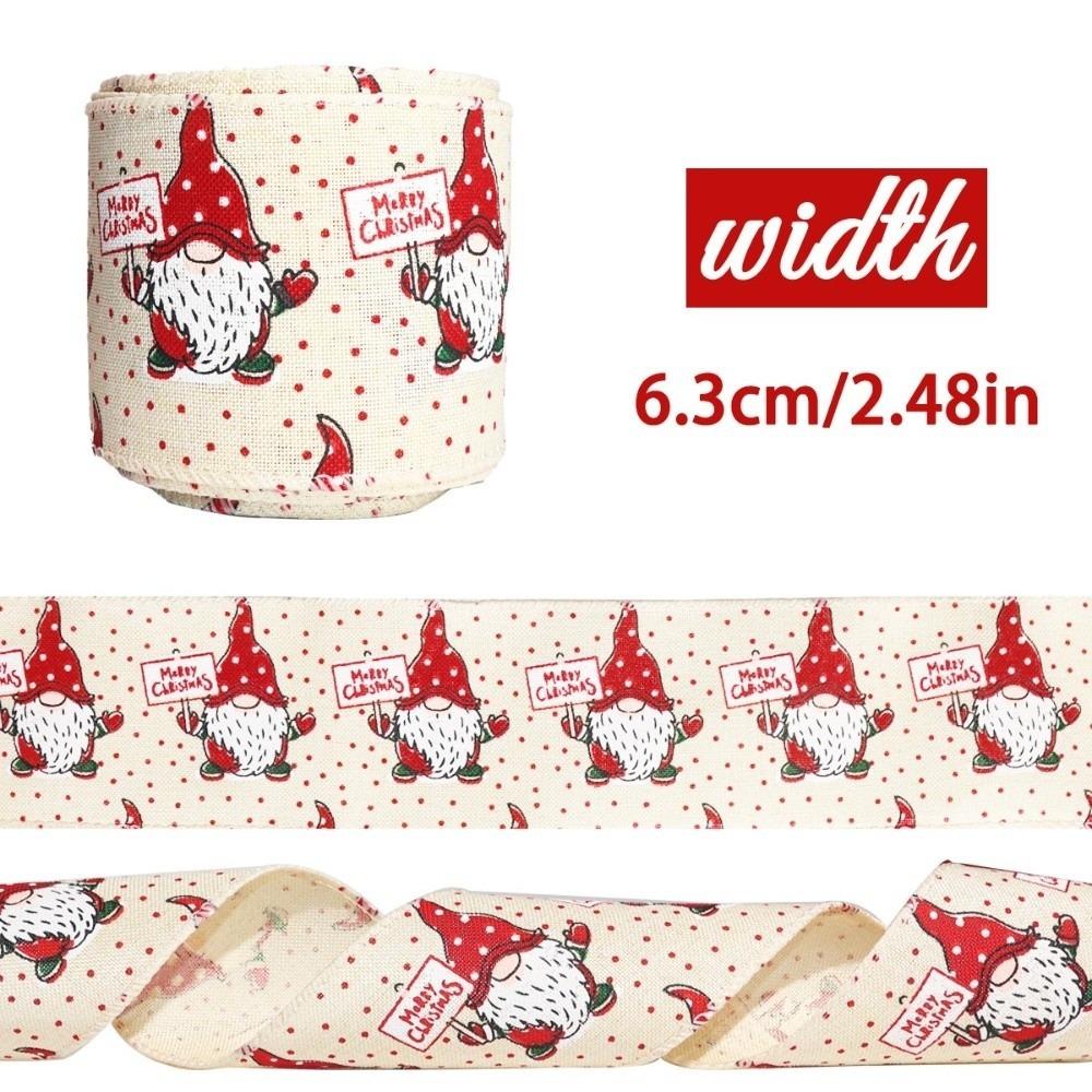 New Imitation Linen Christmas Ribbon 2m Handmade Gift Box Strap DIY Bow Ribbon DIY Crafts