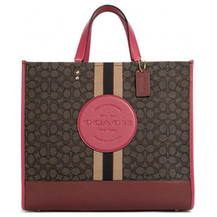 New COACH Dempsey Canvas Bag Crossbody Handbag Large Size Unisex Brown C1548-IMTN8