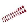 Short Square Fake Nails with Snowflake Design Reusable Manicure Tips for DIY Nail Design Art Salon