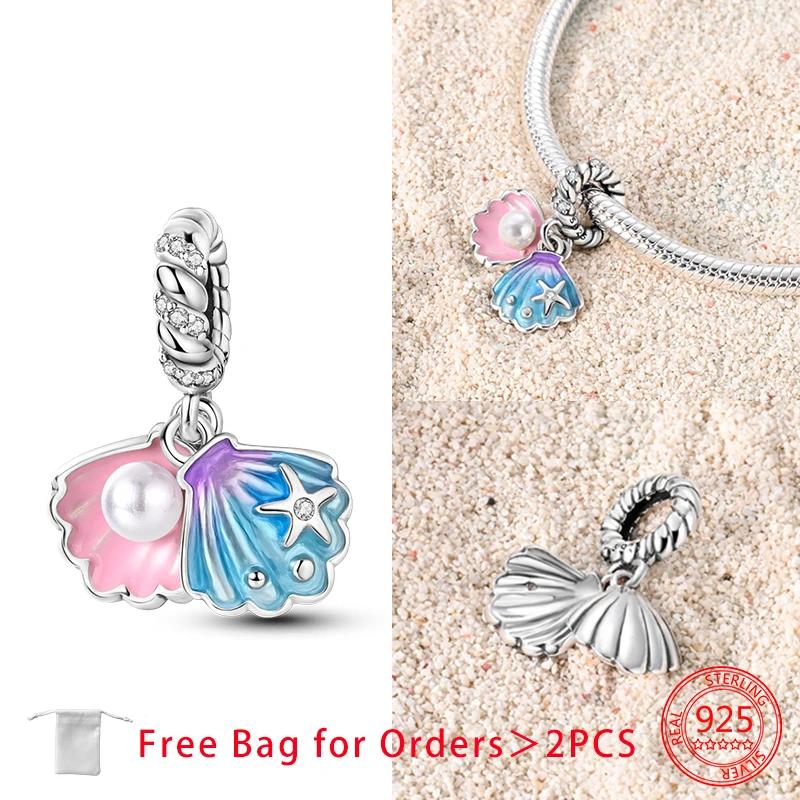 Anniversary Charms Originales Fishtail Ocean Beads Fit Bracelet Necklace Accessories Bead Jewelry Making Fine Jewelry Gift