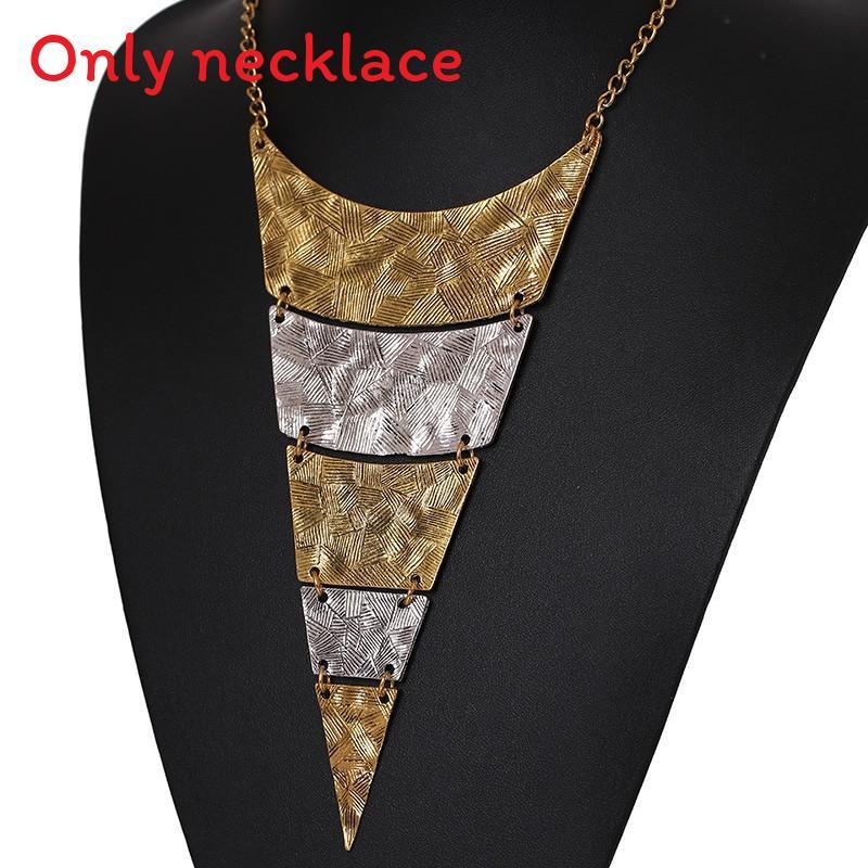 

Винтажное элегантное ожерелье-треугольник с гальваническим покрытием из сплава для подарка и на каждый день серебряный