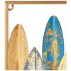 Metal Leaf Wall Hanging Decor | Nature-Inspired Leaf Design | Easy Installation (Set of 2 | Gold)