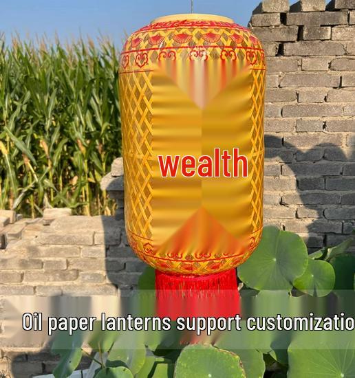 Catering Skewer Shop Decoration: Bamboo Woven & Oil Paper Lantern Chandelier for Restaurant, Hotel, Lobby, and Market in Ancient Style.