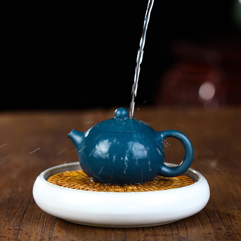 100ml Chinese Yixing Small Capacity Purple Clay Teapot Ball Hole Filter Handmade Xishi Tea Pot Zisha Kettle Teaware Tea Ceremony