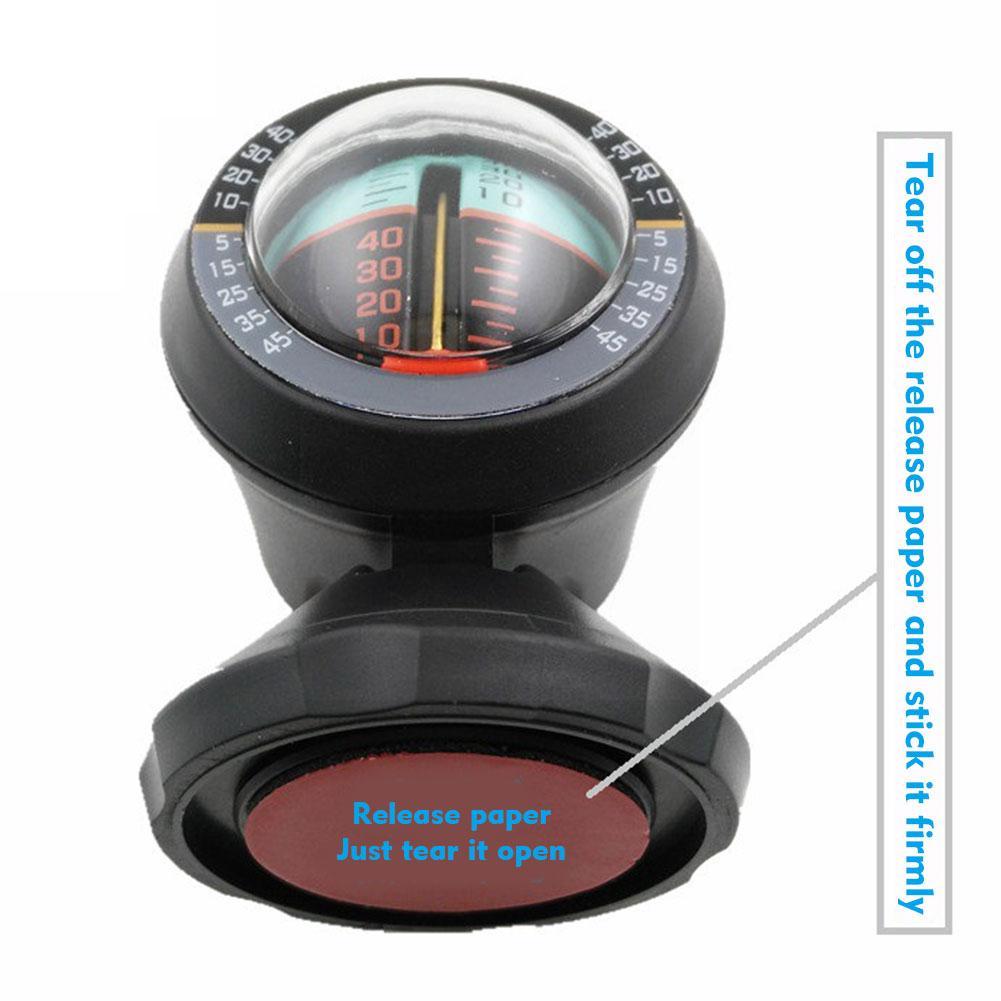 Car Vehicle Inclinometer Rotatable 360 Degree Slope Gauge with Meter Road Tilt Level Safety Adhesive Instrument Indicator P8R5