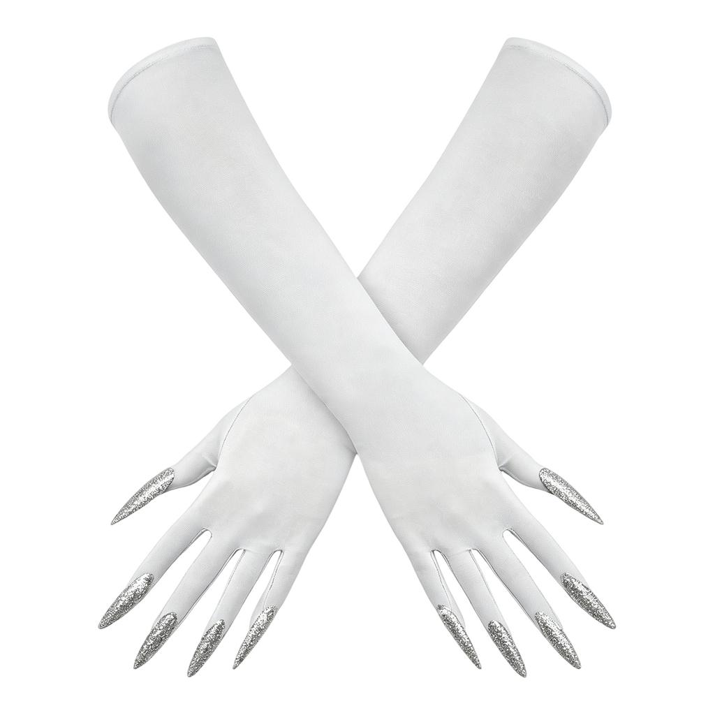 Halloween Long Nail Gloves for Women Witch Costume Party Accessories