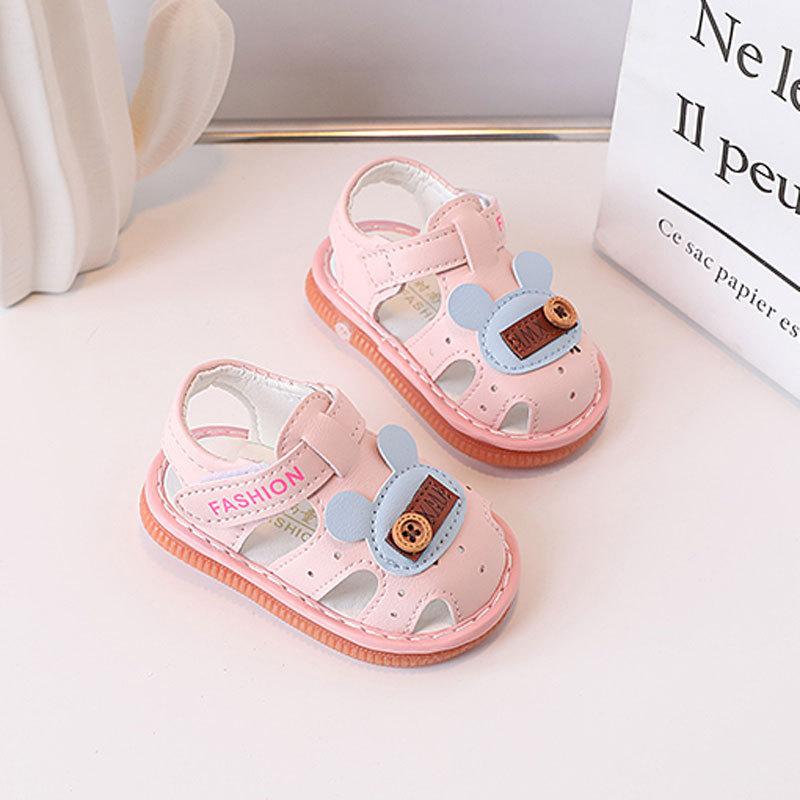 Baby Boy Girl Summer Sandals With Soft Sole And Magic Strap For Toddler Crawling